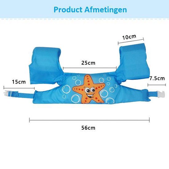 Zwemvest - Zeeschelp Roze Design - One Size - Kind - 14-30 KG - 3-7 Jaar