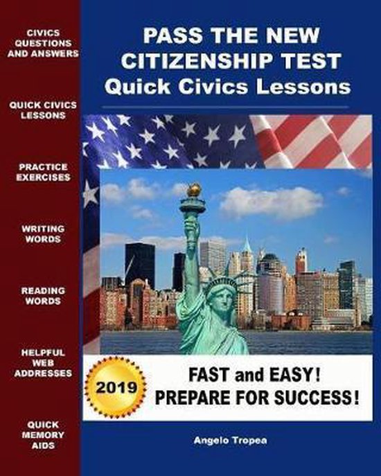 Pass the New Citizenship Test Quick Civics Lessons - cover