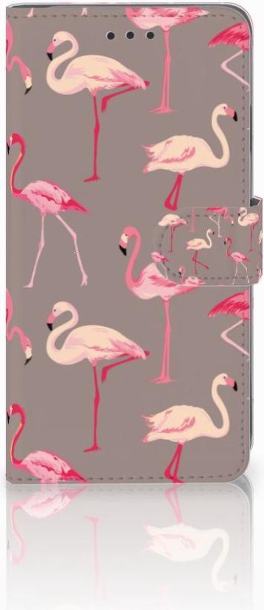 Apple iPhone Xs Max Telefoonhoesje met Pasjes Flamingo