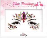 Face Jewels – Plak diamantjes glitters voor gezicht (Pink Flamingo)