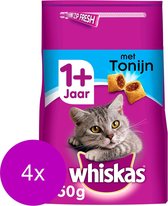 Whiskas Brokjes Adult Tonijn - Kattenvoer - 4 x 950 g