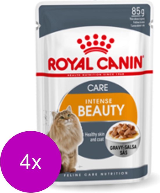 Royal Canin Fhn Adult Intense Beauty Mp Pouch - Kattenvoer - 4 x 12x85 g