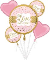 Amscan folieballonpakket Love always & forever 5-delig