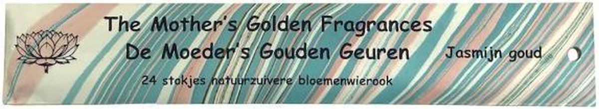 Wierook Jasmijn Goud - De Moeders Gouden Geuren - 24 lange stokjes Natuurzuivere Bloemenwierook