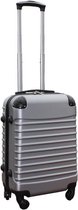 Handbagage koffer met wielen 39 liter - lichtgewicht - cijferslot - zilver