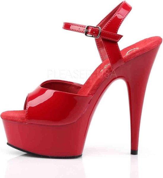 EU 38 = NOUS 8 | DELIGHT-609 | Sandale à 6 talons, 1 3/4 PF à bride de cheville