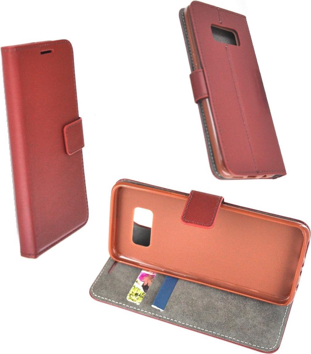 Samsung Galaxy S8 Wallet Bookcase Effen Donkerbruin smartphone hoesje