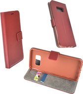 Samsung Galaxy S8 Wallet Bookcase Effen Donkerbruin smartphone hoesje