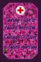 Saving 1 Life Is Called Heroism Saving 100 Lives Is Called Nursing