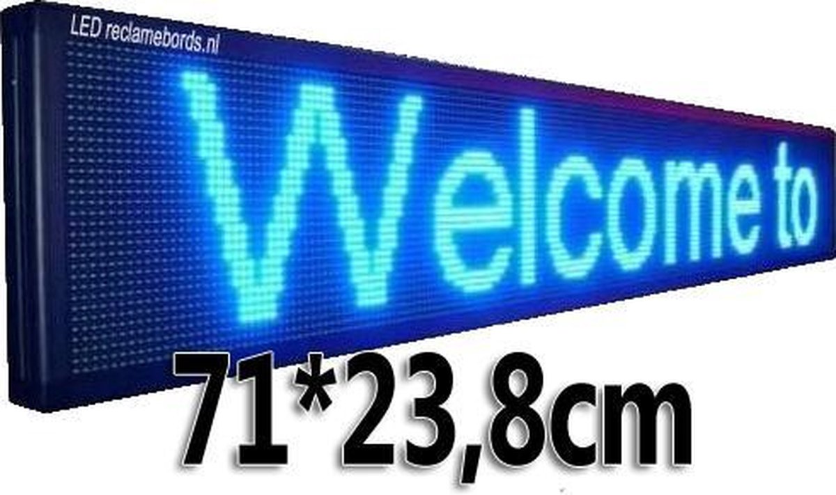 Professionele LED lichtkrant 71 x 23,8 cm - Outdoor, Rood - LED reclame  bord -... | bol.com