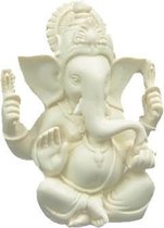 Ganesh beeld wit - 9x12 - Polyresin