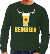 Foute kersttrui / sweater met bierglas Reinbeer groen voor heren - Kersttruien S (48)