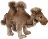 Pluche bruine kameel knuffel 28 cm - Kamelen woestijndieren knuffels - Speelgoed voor kinderen