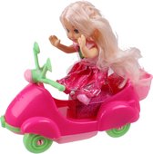 Jonotoys Pop Patty Met Scooter 12 Cm Meisjes Roze 3-delig