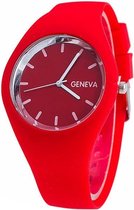 Fako® - Horloge - Geneva - Siliconen Ultra - Rood