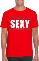 Sexy t-shirt rood heren L