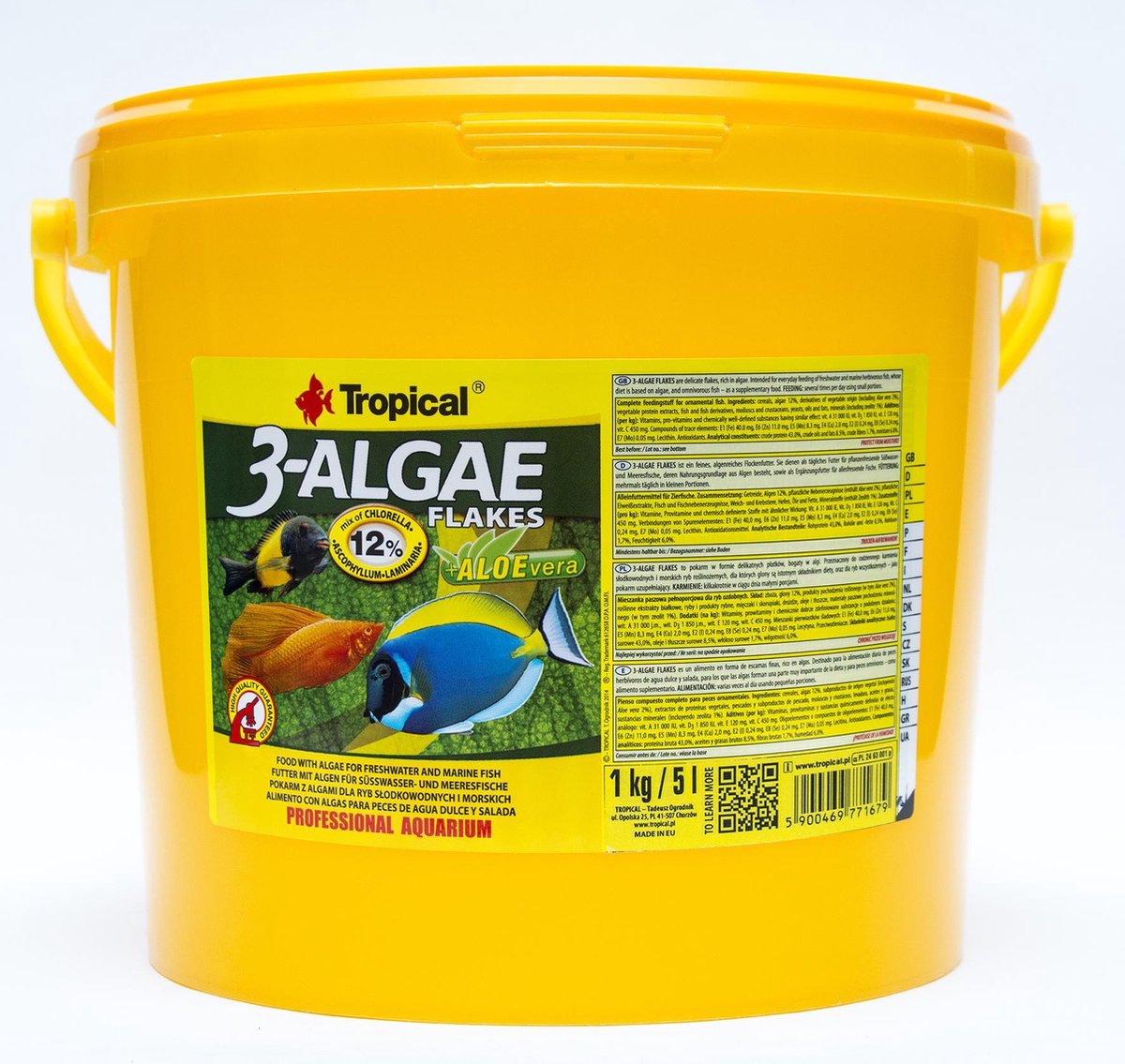 TROPICAL visvoer 3-Algae Flakes 5l / 1kg