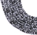 Natuurstenen kralen, Sneeuwvlok Obsidiaan, ronde kralen van 4mm. Verkocht per streng van ca. 40cm (ca. 90 kralen) Natuurstenen kralen, Sneeuwvlok Obsidiaan, ronde kralen van 4mm. Verkocht per streng van ca. 40cm (ca. 90 kralen)