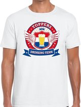 Wit Toppers drinking team t-shirt  / shirt  wit Toppers team heren S