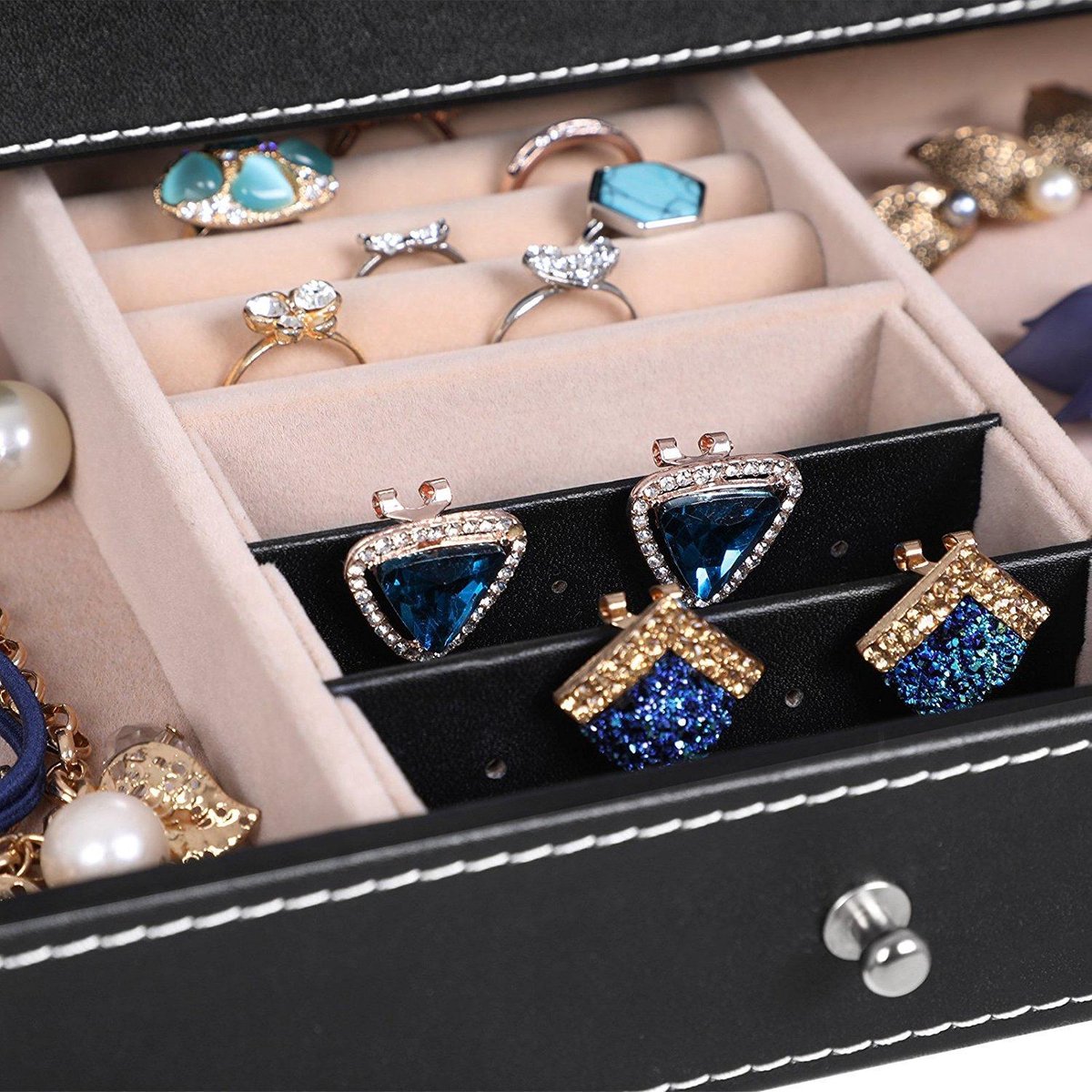 Boîte à Montres 6 Emplacements – Coffret En Simili Cuir Avec Couvercle Acrylique – Coussinets Amovibles – Cadeau élégant Pour Homme/femme