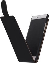 BestCases.nl Zwart Effen Classic Flip case smartphone telefoonhoesje voor Huawei Ascend G730