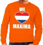 Oranje We Love Maxima sweater - Trui voor heren - Koningsdag kleding S