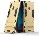 Armor Kickstand Back Cover - Samsung Galaxy A20e Hoesje - Goud