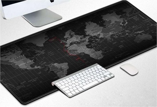 MEGA Grand tapis de souris pour jeu sur ordinateur (40 x 90 cm) Carte du  monde / Tapis