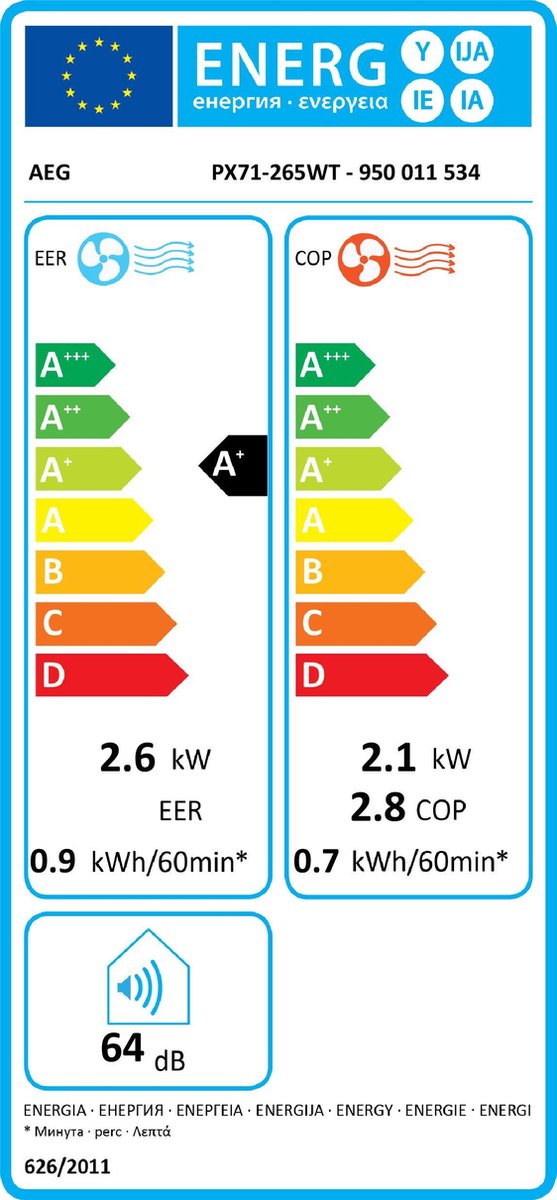 Afbeelding 2 van AEG PX71-265WT - Airoundio - Mobiele Airco