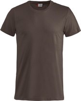 Basic-T bodyfit T-shirt 145 gr/m2 dark mocca xs