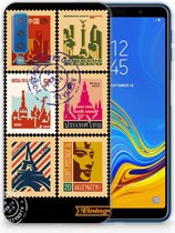 TPU Siliconen Backcase Geschikt voor Samsung A7 (2018) Postzegels