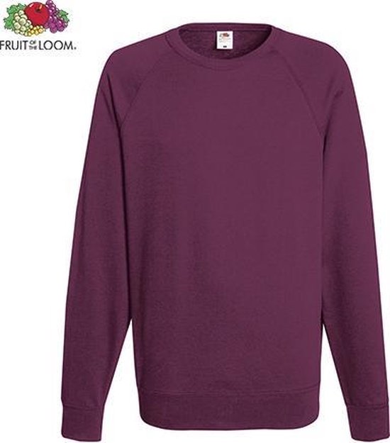 Pull Fruit of the Loom - col rond - taille XXL - homme - Couleur Bordeaux