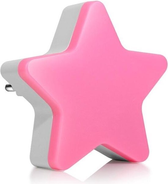 stijl uitrusting speer Roze nachtlampje-Stekkerlamp-Stopcontact  lamp-Ster-Duurzaam-Kinder/Babykamer- Met dag... | bol.com