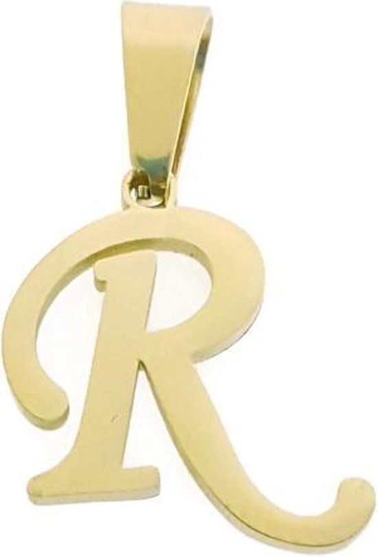 Stalen goudkleurige letter R