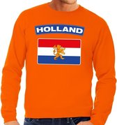 Oranje Holland vlag sweater volwassenen S