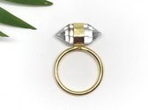 Natuursieraad - 925 sterling zilver maansteen ring maat 16.50 mm - luxe edelsteen sieraad - handgemaakt