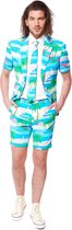 OppoSuits | Flaminguy | Mannen Kostuum | Blauw | Zomer | Maat 50