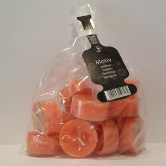 15 stuks cellofaan giftzakjes met daarin 12 Oranje Waxinelichtjes in  transparante cups | bol.com