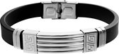Montebello Armband Klaft - Heren - 316L Staal - Siliconen - 20.5 cm