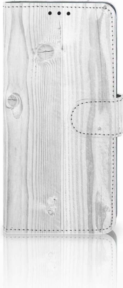 Huawei P30 Pro Book Style Case White Wood