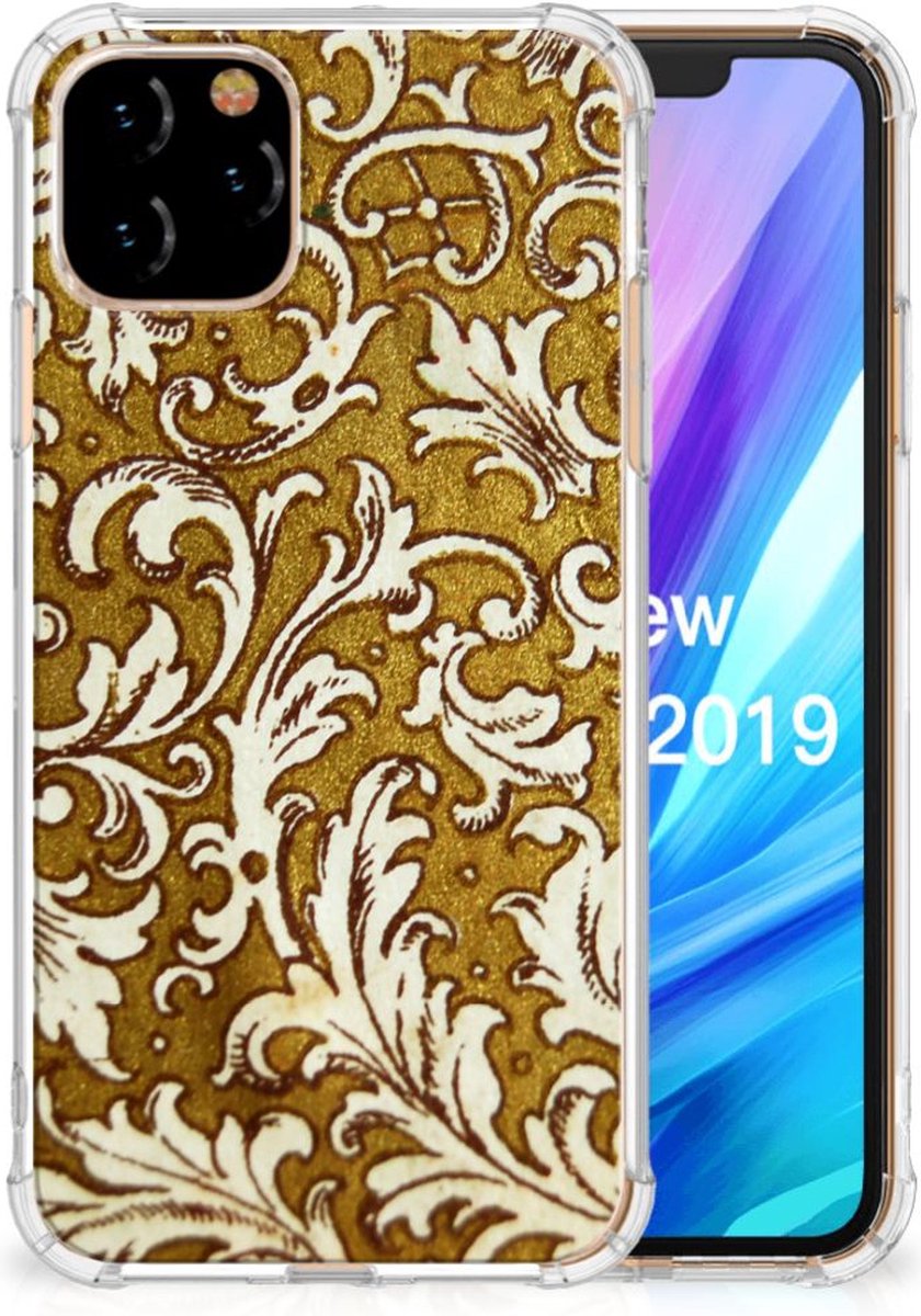 Back Cover voor Anti Shock Case Apple iPhone 11 Pro Barok Goud