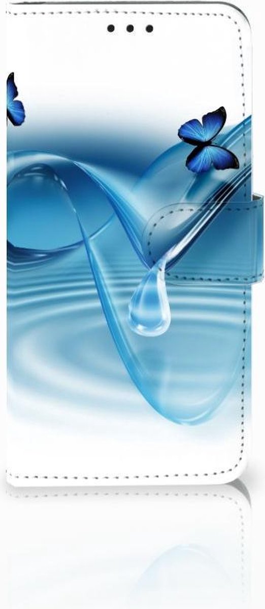 Book Case voor Huawei P30 Lite (2020) Telefoonhoesje met Pasjes Vlinders