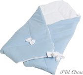 Nagui Inbakerdoek-deken-babywrap  Inbakerdoek-babydeken Baby - Blauw- 75x75 cm