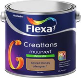 Bol.com Flexa Creations - Muurverf Extra Mat - Spiced Honey - Kleur van het Jaar 2019 – Bruin - 25 liter aanbieding