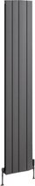 Design radiator verticaal staal mat antraciet 180x29,2cm 744 watt - Eastbrook Addington type 10