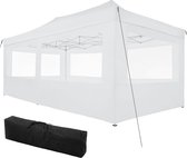 tectake- partytent 3x6 m. opvouwbaar- 4 wanden- wit 403163