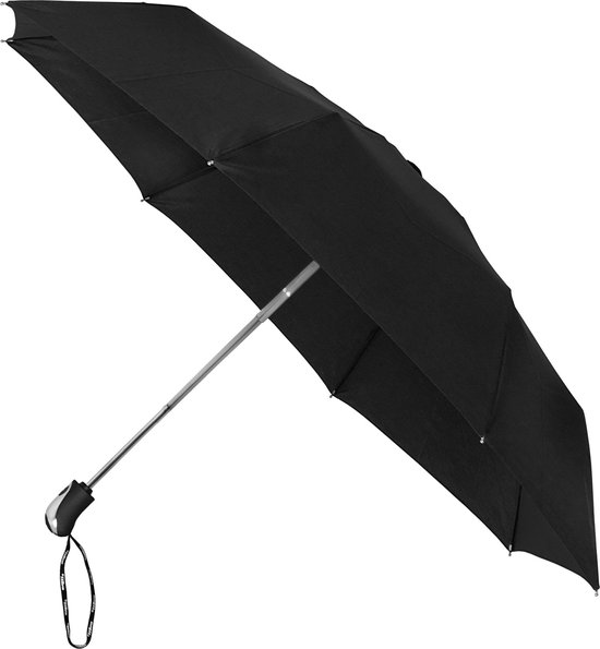 MiniMAX opvouwbare paraplu – 100 cm – zwart/zilver