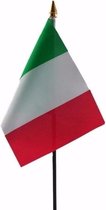 Italie mini vlaggetje op stok 10 x 15 cm