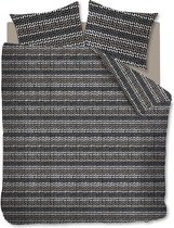 Ambiante Striped Knit Dekbedovertrek - lits-jumeaux - 200x200/220 - Antraciet