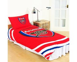 Arsenal Dekbedovertrek & Kussensloop (1 Persoon) - Omkeerbaar